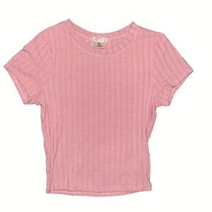 Bozzolo pink knit crop top